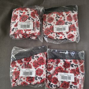 Red Rose Print Cheeky Briefs
